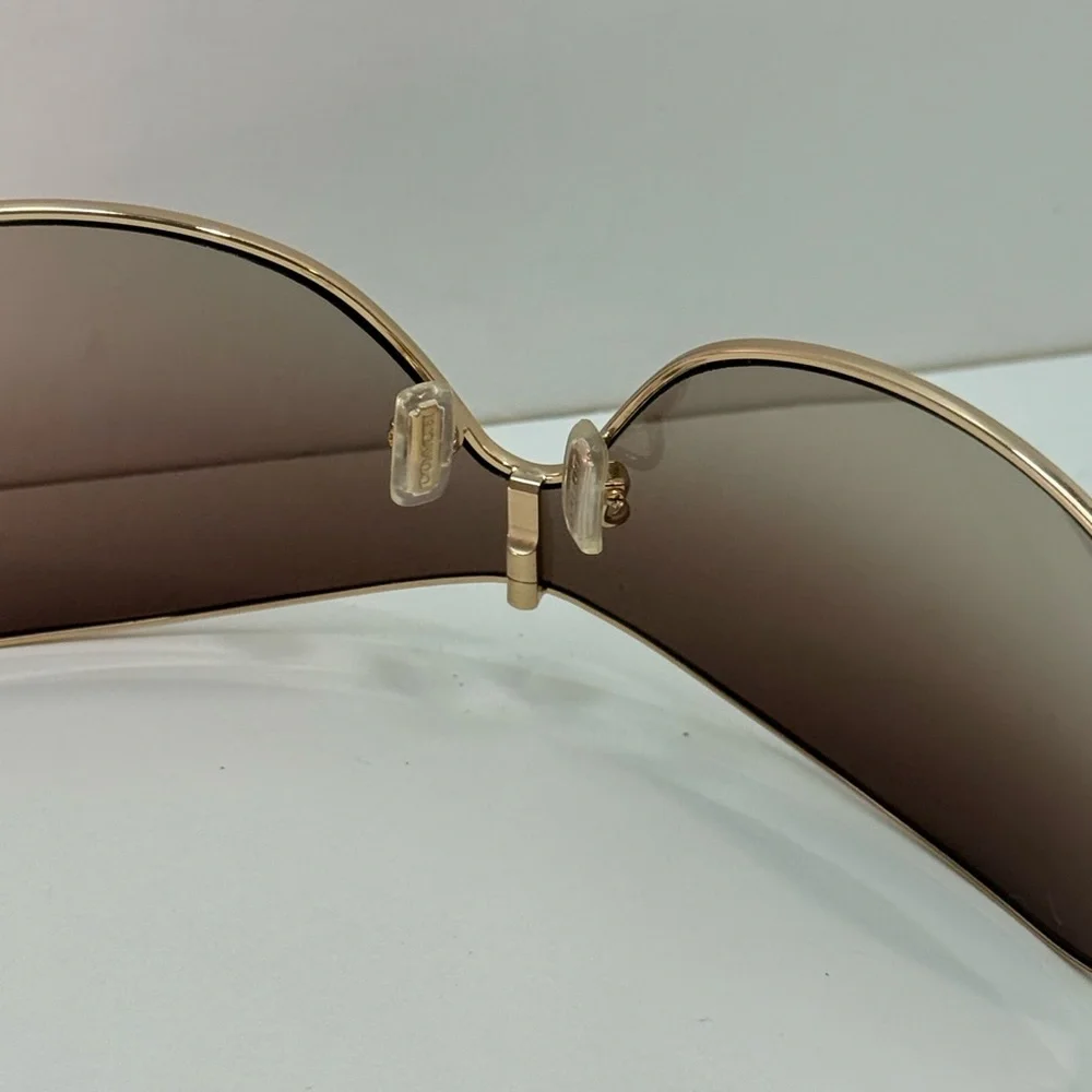 Coach Women's Brown and Gold Sunglasses - Picture 7 of 11